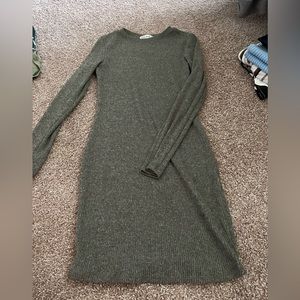 Green sweater dress